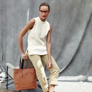 J.Crew Cream Sleeveless Tunic Sweater